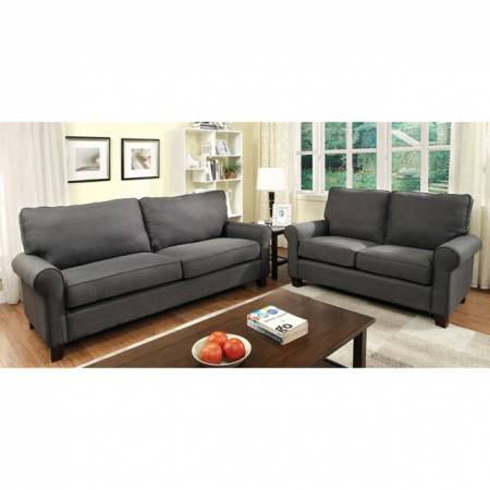 HENSEL IN BROWN 2 Pc. Set SOFA+ LOVE SEAT